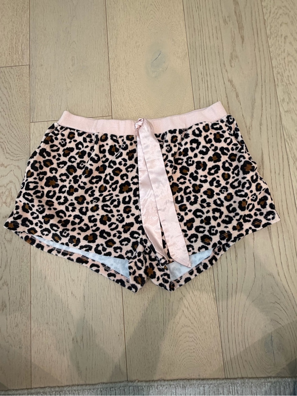 Goodnight Macaroon Light Pink Ribbed Lounge Shorts